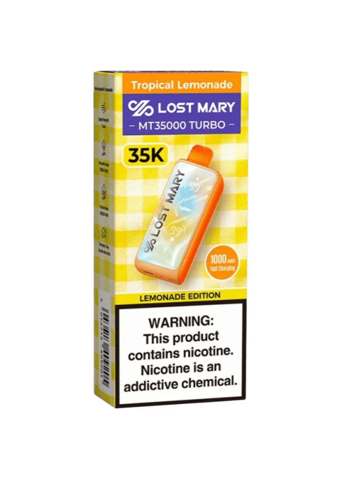 Tropical-Lemonade.png caja x5 - Tropical Lemonade Lost Mary MT35000 Turbo - Imagen 1